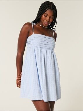 Hollister Light Blue Tie-Strap Sundress